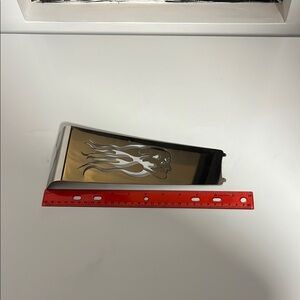 Chrome Skull Flame motorcycle Accessory